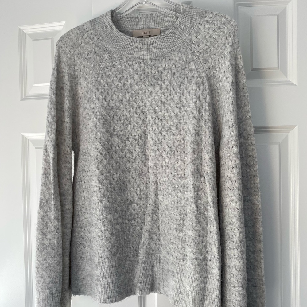 Light Gray Bell Sleeve Sweater